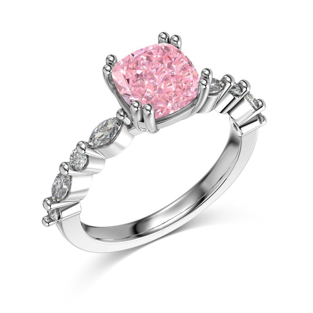 S925 Sterling Silver Fat Square Ice Flower Cut 8A White Horse Eye Round Zirconium Inlaid Fashion Design Wedding Ring - MYLUXURY LANE ENTERPRISE