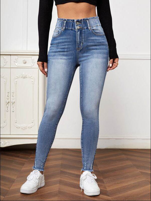 Women's New Fashion Jeans High Elastic Tight Jeans - MYLUXURY LANE ENTERPRISE
