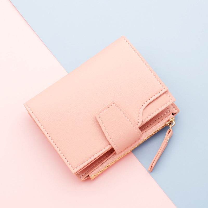 Short Multiple Card Slots Women's Wallet With Zipper - MYLUXURY LANE ENTERPRISE