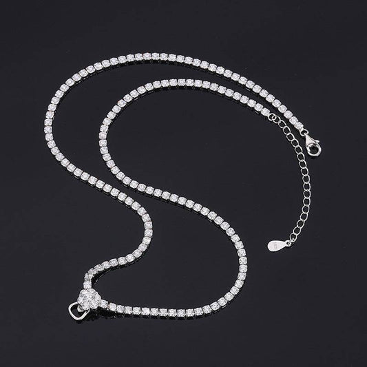 Whole Body Silver Simulation Color Treasure High Carbon Diamond Radiant Cut Square Pendant - MYLUXURY LANE ENTERPRISE