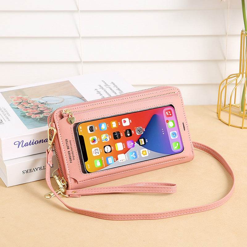 Women's Touch Screen Phone Bag Crossbody Transparent Mini - MYLUXURY LANE ENTERPRISE