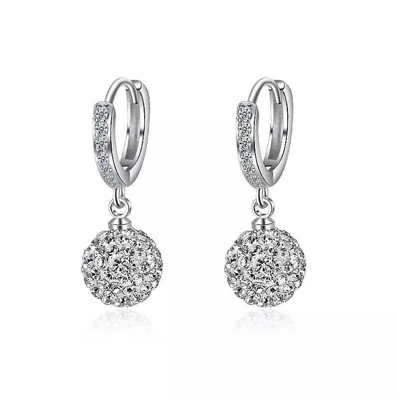 Zircon earring round diamond ball earrings women - MYLUXURY LANE ENTERPRISE