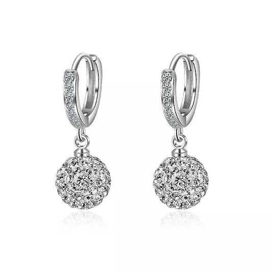 Zircon earring round diamond ball earrings women - MYLUXURY LANE ENTERPRISE