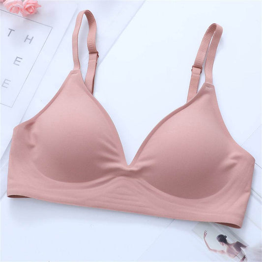 Korean Naked Extended Bra Set Ladies' Traceless Rim-free Underwear Thickened Small Breasts Gathering - MYLUXURY LANE ENTERPRISE
