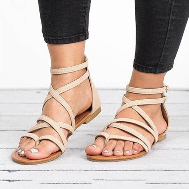 Women's Fashion Simple Cross Strapped Sandals - MYLUXURY LANE ENTERPRISE