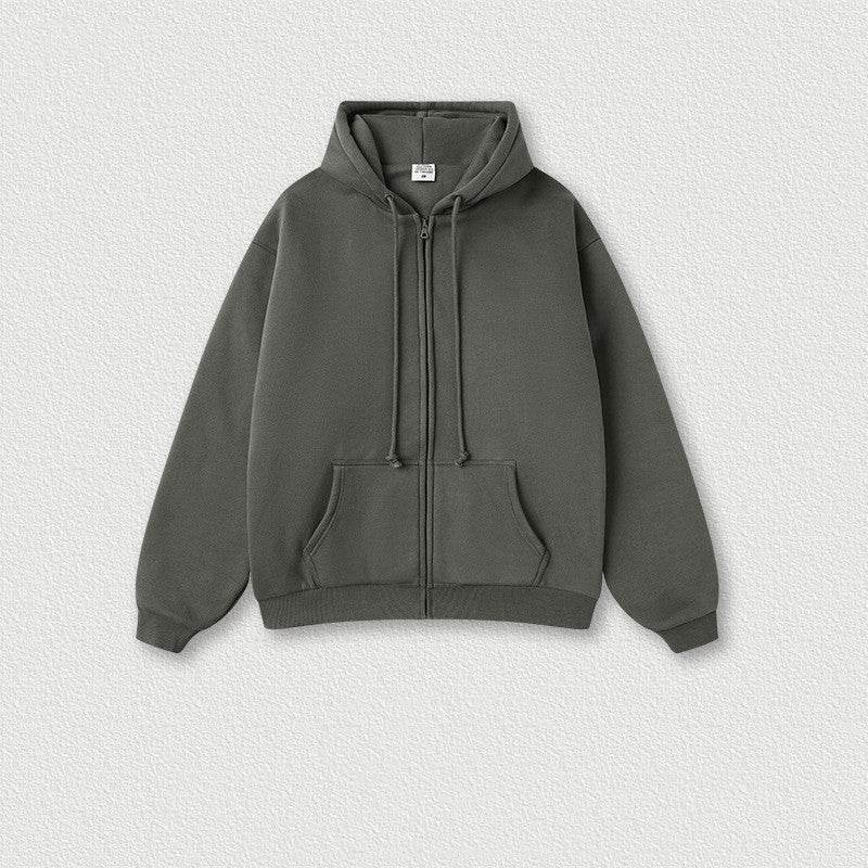 Men's Fashion Solid Color Zipper Sweater Jacket - MYLUXURY LANE ENTERPRISE