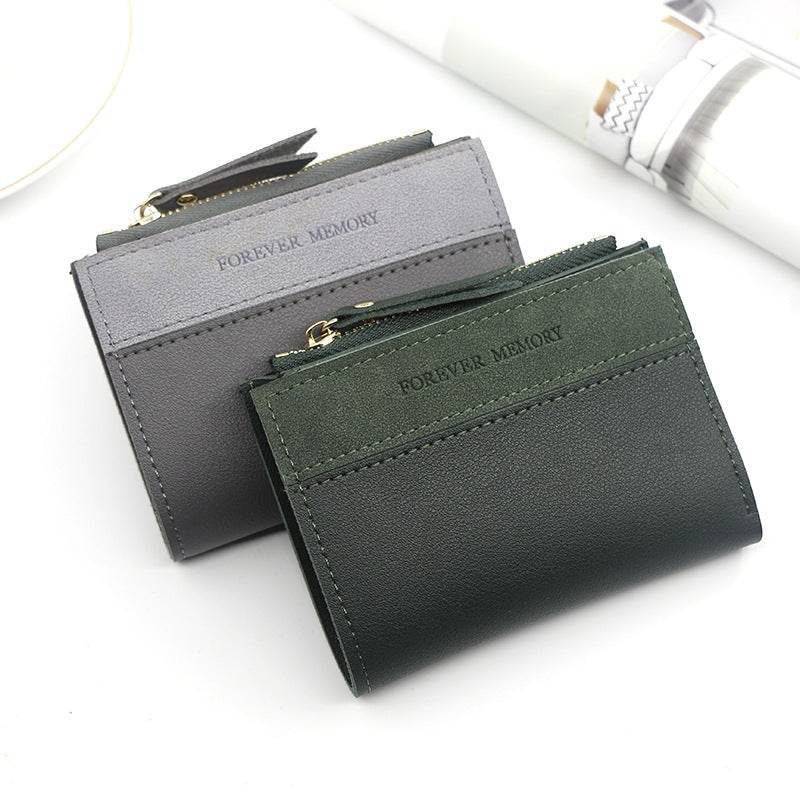 Simple And Fashionable Mosaic Frosted Short Women's Purse - MYLUXURY LANE ENTERPRISE