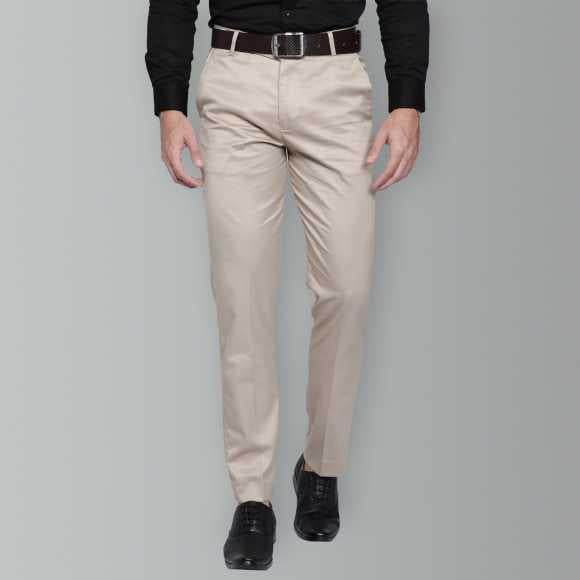 Lycra Blend Solid Regular Fit Mens Casual Trousers - MYLUXURY LANE ENTERPRISE