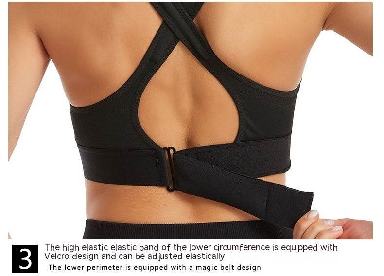 Adjustable Front Zipper Sports Bra - MYLUXURY LANE ENTERPRISE