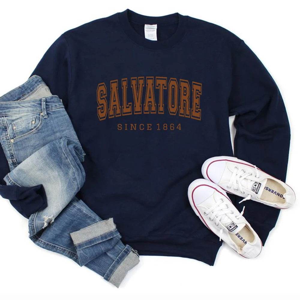 Salvatore Since 1864 Mystic Falls Hooded Sweatshirt - MYLUXURY LANE ENTERPRISE