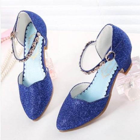 Half Sandals Autumn Pointed Toe Children's High-heeled Princess Shoes - MYLUXURY LANE ENTERPRISE