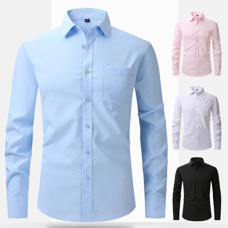 Men's Business Casual Long Sleeve Shirt - MYLUXURY LANE ENTERPRISE