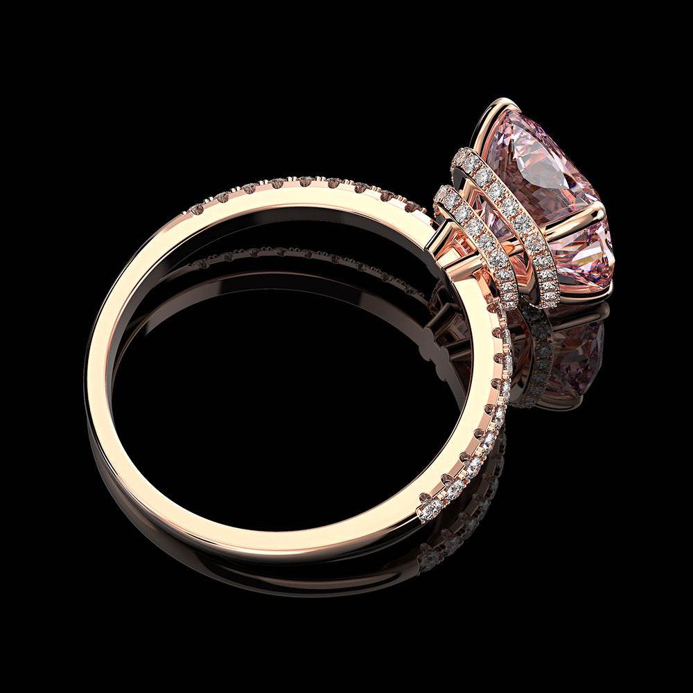 High Carbon Diamond Fat Square Ring Diamond Simulation Diamond Ring Wedding - MYLUXURY LANE ENTERPRISE
