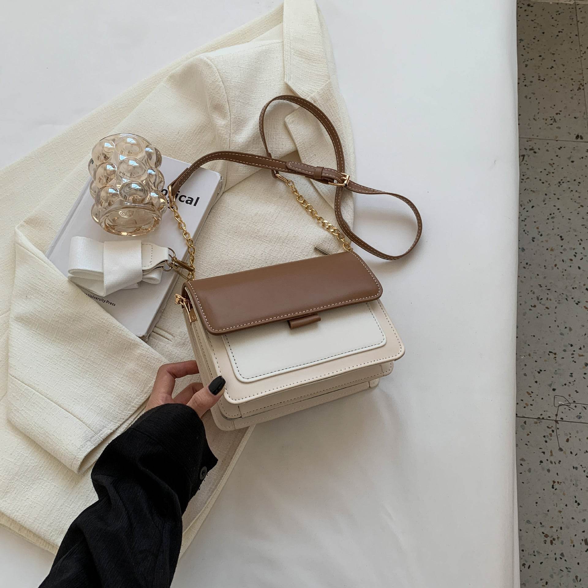 Chain Messenger Bag Fashion Broadband Shoulder Small Square Bag - MYLUXURY LANE ENTERPRISE
