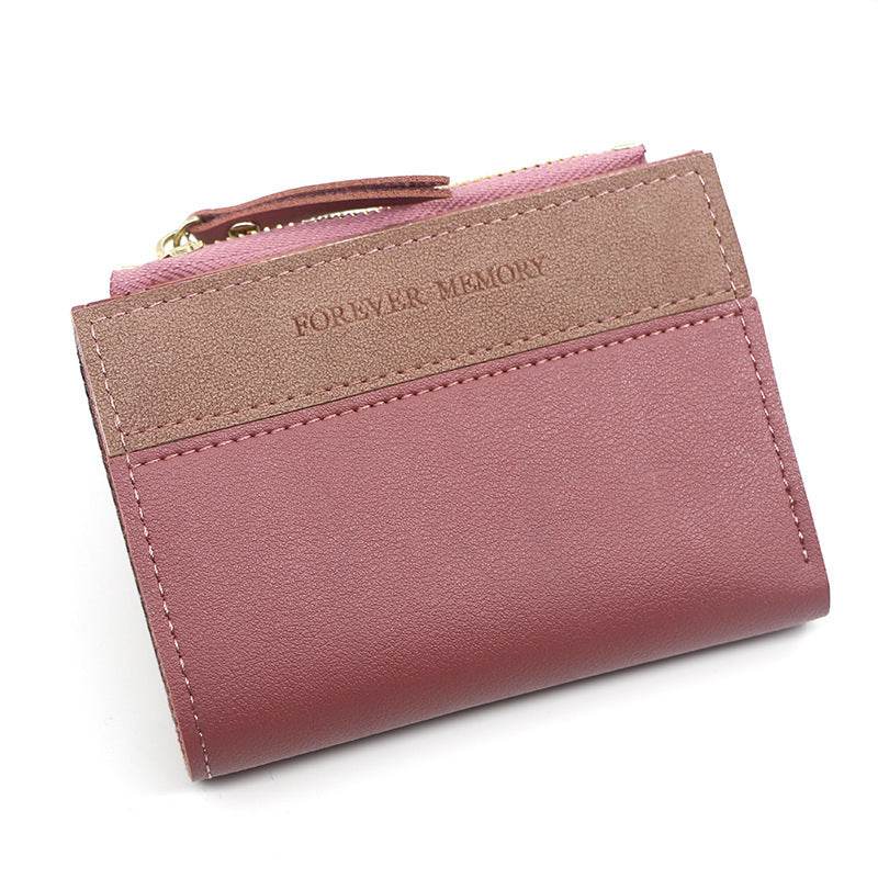 Simple And Fashionable Mosaic Frosted Short Women's Purse - MYLUXURY LANE ENTERPRISE