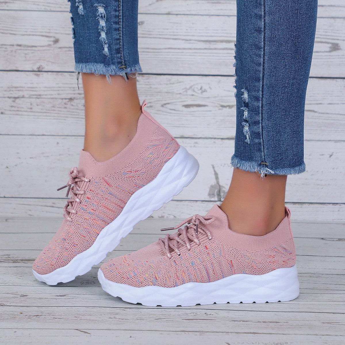 Summer New Fashion Sports And Leisure Flying Woven Large Size Women's Pumps - MYLUXURY LANE ENTERPRISE