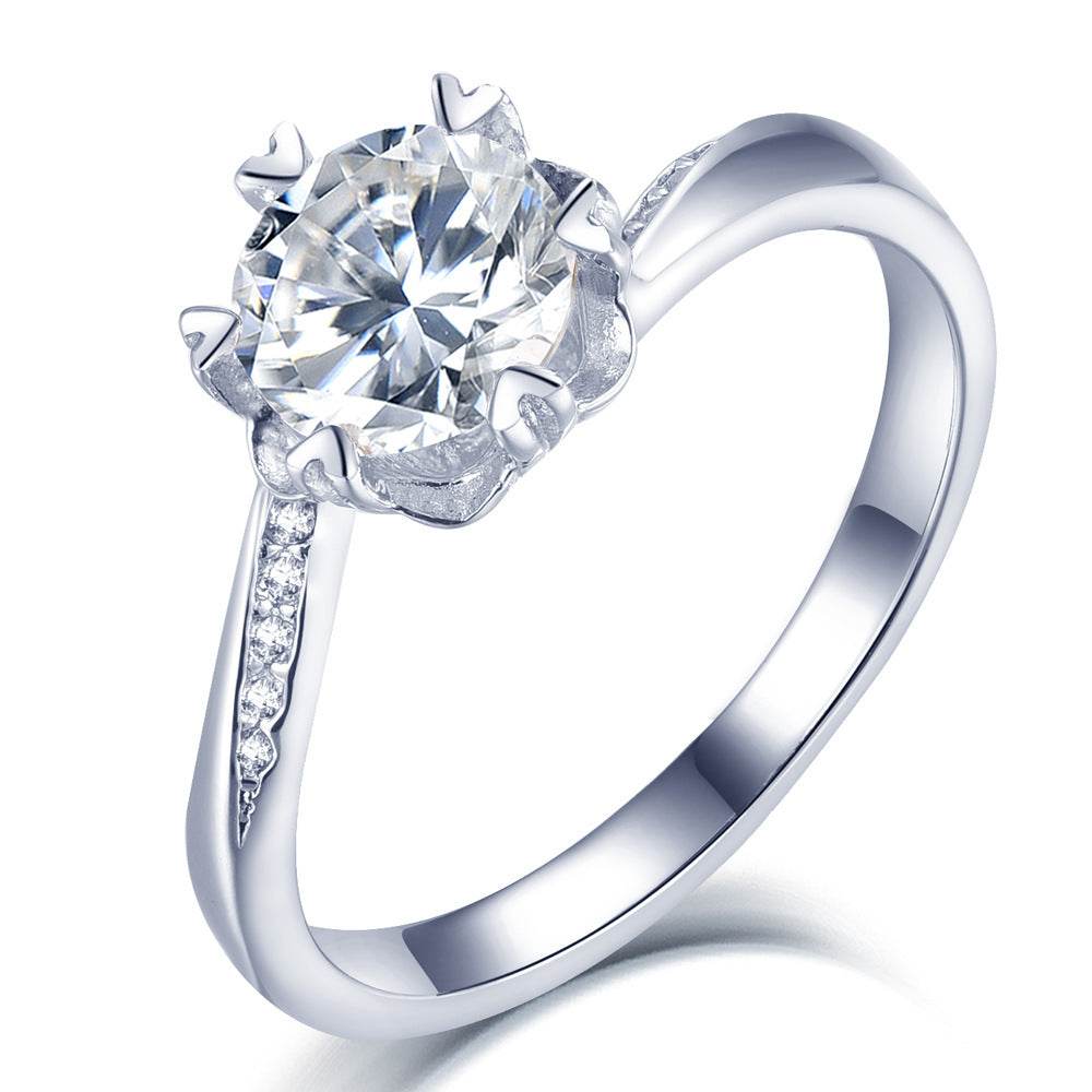La Moissan Diamond Snowflake Engagement Ring - MYLUXURY LANE ENTERPRISE