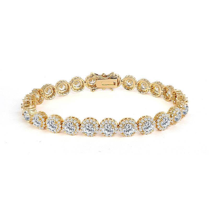 High-end Fashion Bracelet Hip Hop Single Row Full Rhinestone Zircon - MYLUXURY LANE ENTERPRISE