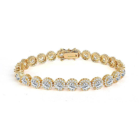 High-end Fashion Bracelet Hip Hop Single Row Full Rhinestone Zircon - MYLUXURY LANE ENTERPRISE