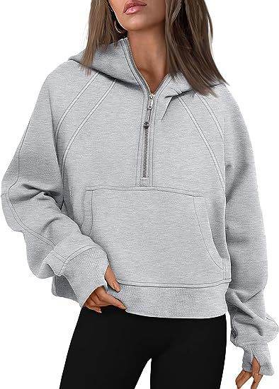 Zipper Hoodies Sweatshirts With Pocket Loose Sport Tops Long Sleeve Pullover Sweaters Winter Fall Outfits Women Clothing - MYLUXURY LANE ENTERPRISE