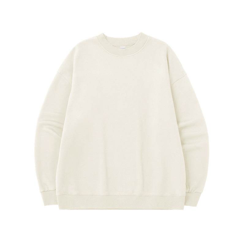 Men's Single-layer Fleece-lined Round Neck Sweater Loose Casual Top - MYLUXURY LANE ENTERPRISE