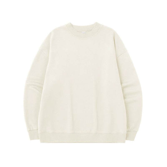 Men's Single-layer Fleece-lined Round Neck Sweater Loose Casual Top - MYLUXURY LANE ENTERPRISE