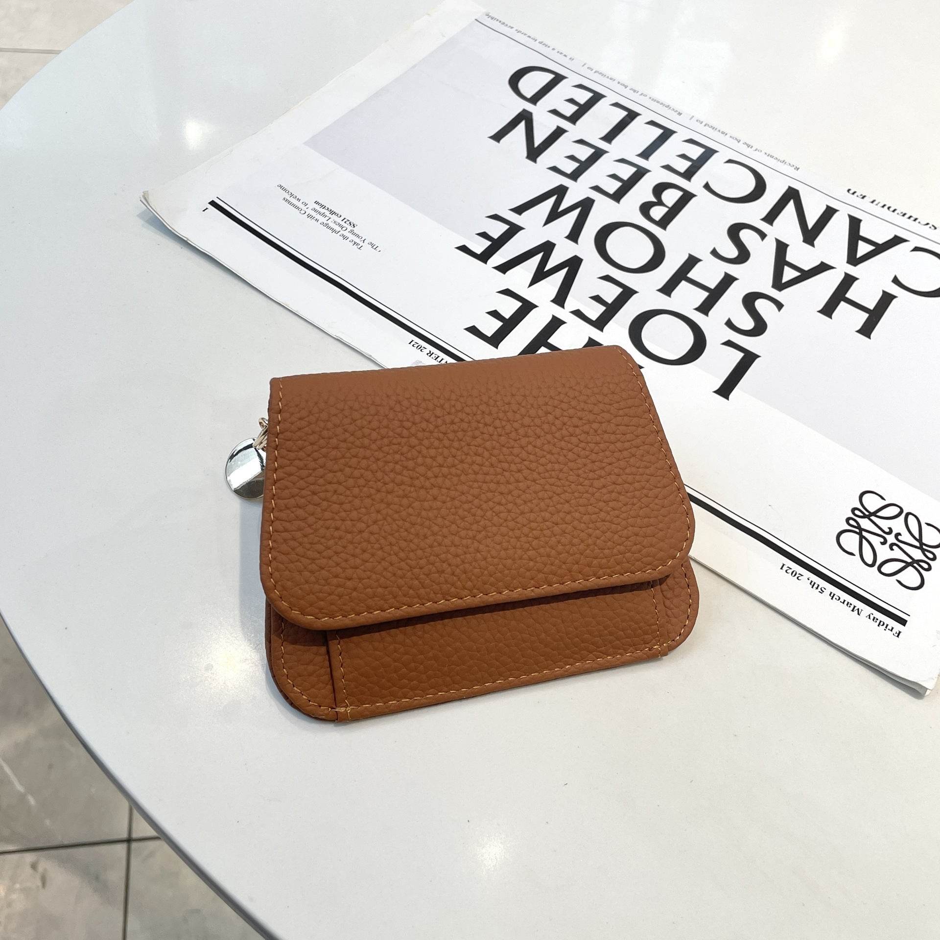 Ladies Card Holder Ins Cowhide Korean Style Mini Multi-card Slot Coin Purse - MYLUXURY LANE ENTERPRISE