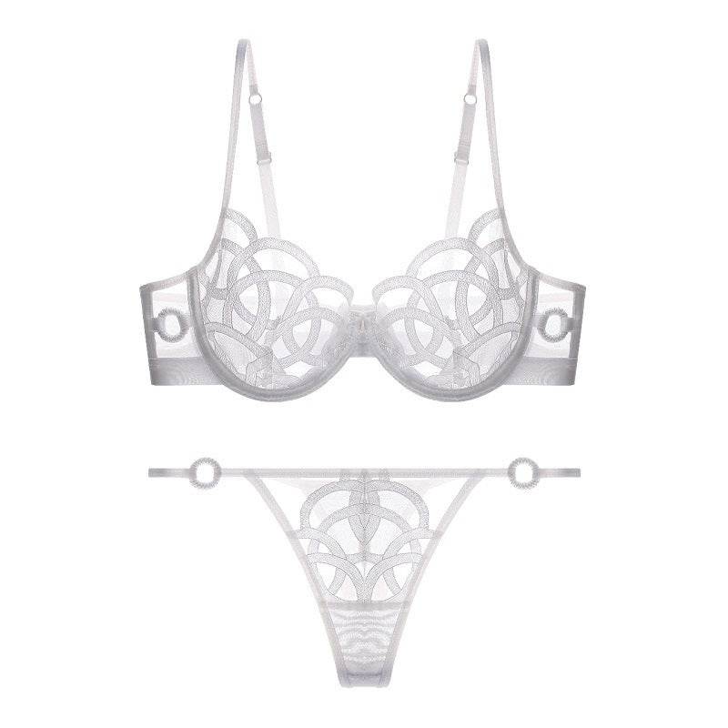 Women's Push Up Bra Ultra-thin Breathable Mesh Embroidery Bra Set - MYLUXURY LANE ENTERPRISE