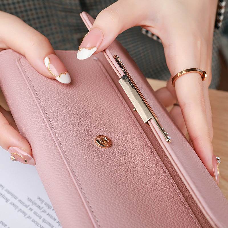 New Ladies' Purse Tri-fold Litchi Pattern - MYLUXURY LANE ENTERPRISE