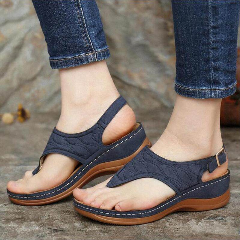 Summer Shoes Roman Retro Style Clip Toe Sandals Women Ankle Buckle Shoes - MYLUXURY LANE ENTERPRISE