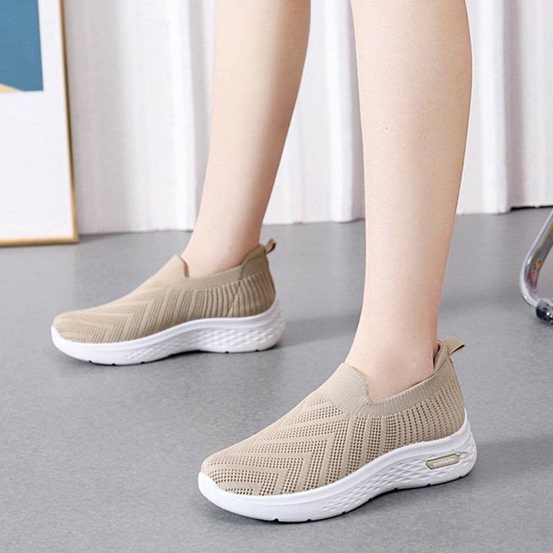 Casual Mesh Shoes Sock Slip On Flat Shoes For Women Sneakers Casual Soft Sole Walking Sports Shoe - MYLUXURY LANE ENTERPRISE