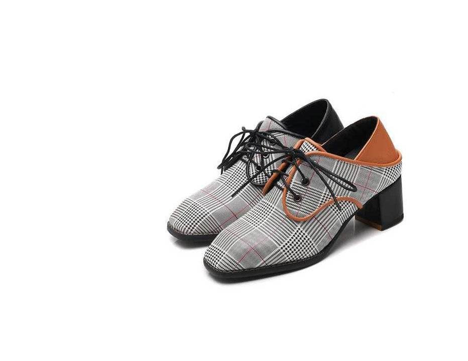 Spring new single shoes women wear lazy shoes with thick with laced cloth British wind wild women shoes - MYLUXURY LANE ENTERPRISE