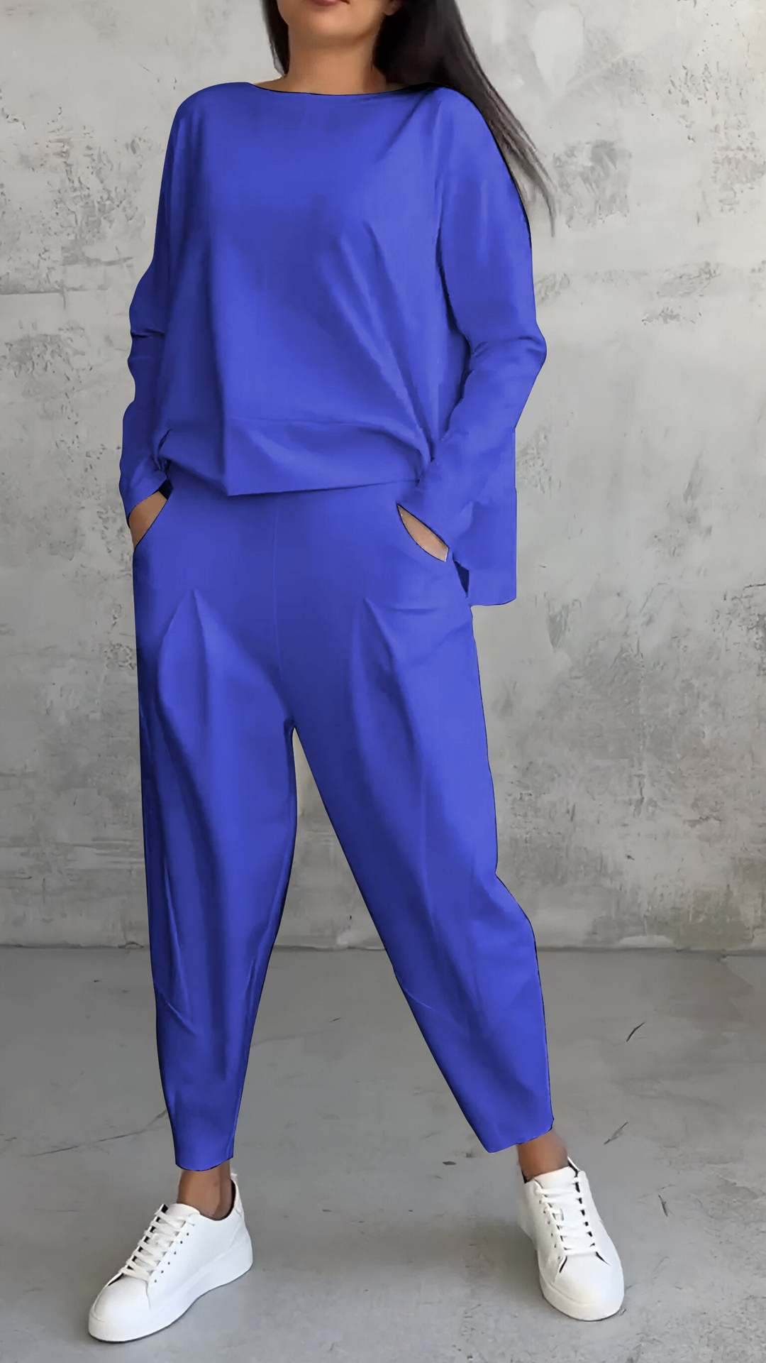 Women's Irregular Design Long-sleeved Sweater Harem Pants Suit - MYLUXURY LANE ENTERPRISE