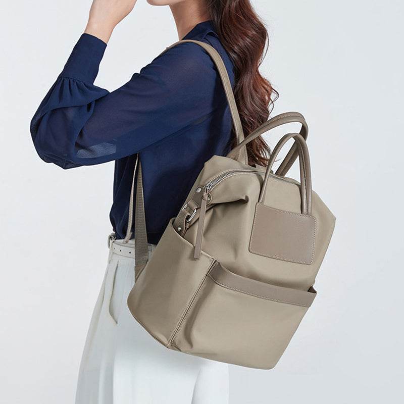 Women's Casual Backpack With Hand-hold Design Lightweight And Waterproof Commuting Travel Computer Bag Large Capacity Handbag - MYLUXURY LANE ENTERPRISE