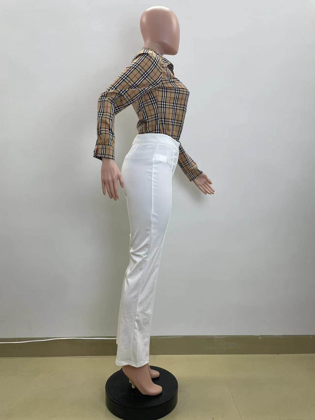 New Women's Clothing Hot Girl Temperament Slimming White High-waist Straight-leg Pants - MYLUXURY LANE ENTERPRISE