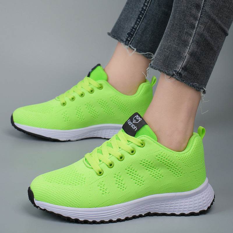Plus Size Spring And Autumn Sneakers Women's Fly-kit Mesh Women's Shoes - MYLUXURY LANE ENTERPRISE