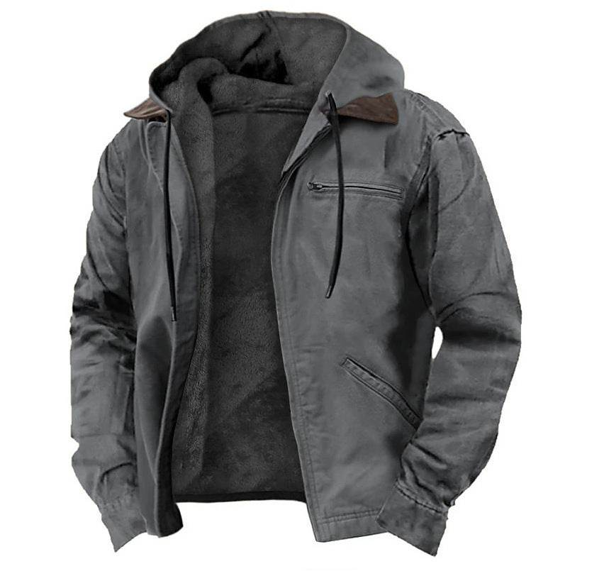 Multi-Color Digital Printing Hooded Sweater Brown Lining Cotton-padded Jacket - MYLUXURY LANE ENTERPRISE