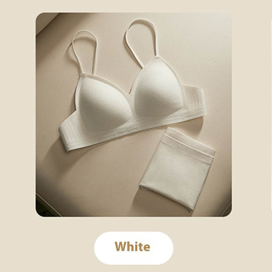 Summer Thin French Triangle Cup Underwear Women's Small Chest Push Up And Anti-sagging Comfortable Breathable U-shaped Backless Bra - MYLUXURY LANE ENTERPRISE