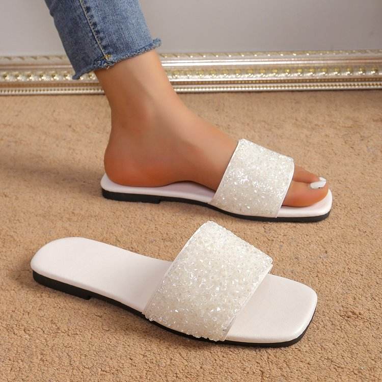 Fashion Personality Pearl Flat Slippers Women - MYLUXURY LANE ENTERPRISE