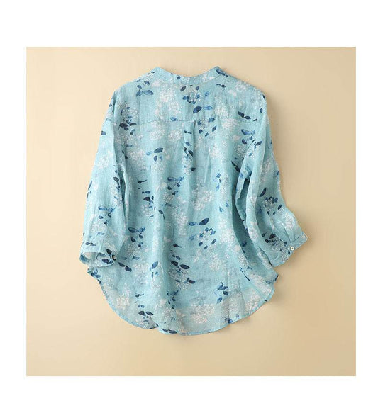 Women's Retro Loose Casual Long Sleeves Top Cotton And Linen Shirt - MYLUXURY LANE ENTERPRISE