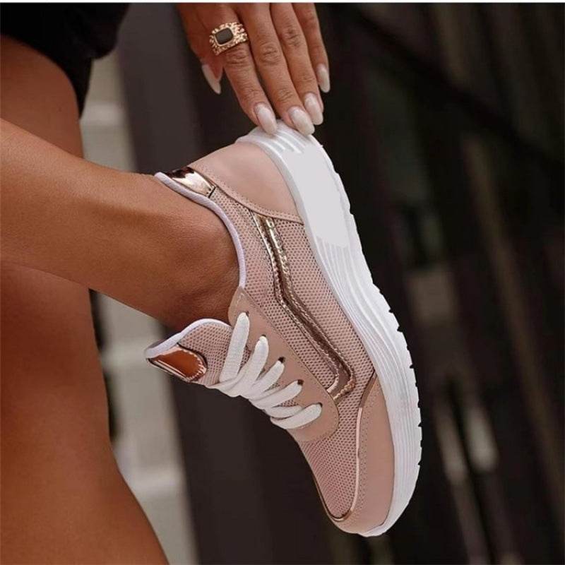 Lace-up Sports Style Low-top Shoes Women - MYLUXURY LANE ENTERPRISE