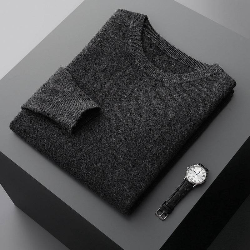 Autumn And Winter New Sweater Men's Round-neck Long-sleeved Pullover Casual Knitted - MYLUXURY LANE ENTERPRISE