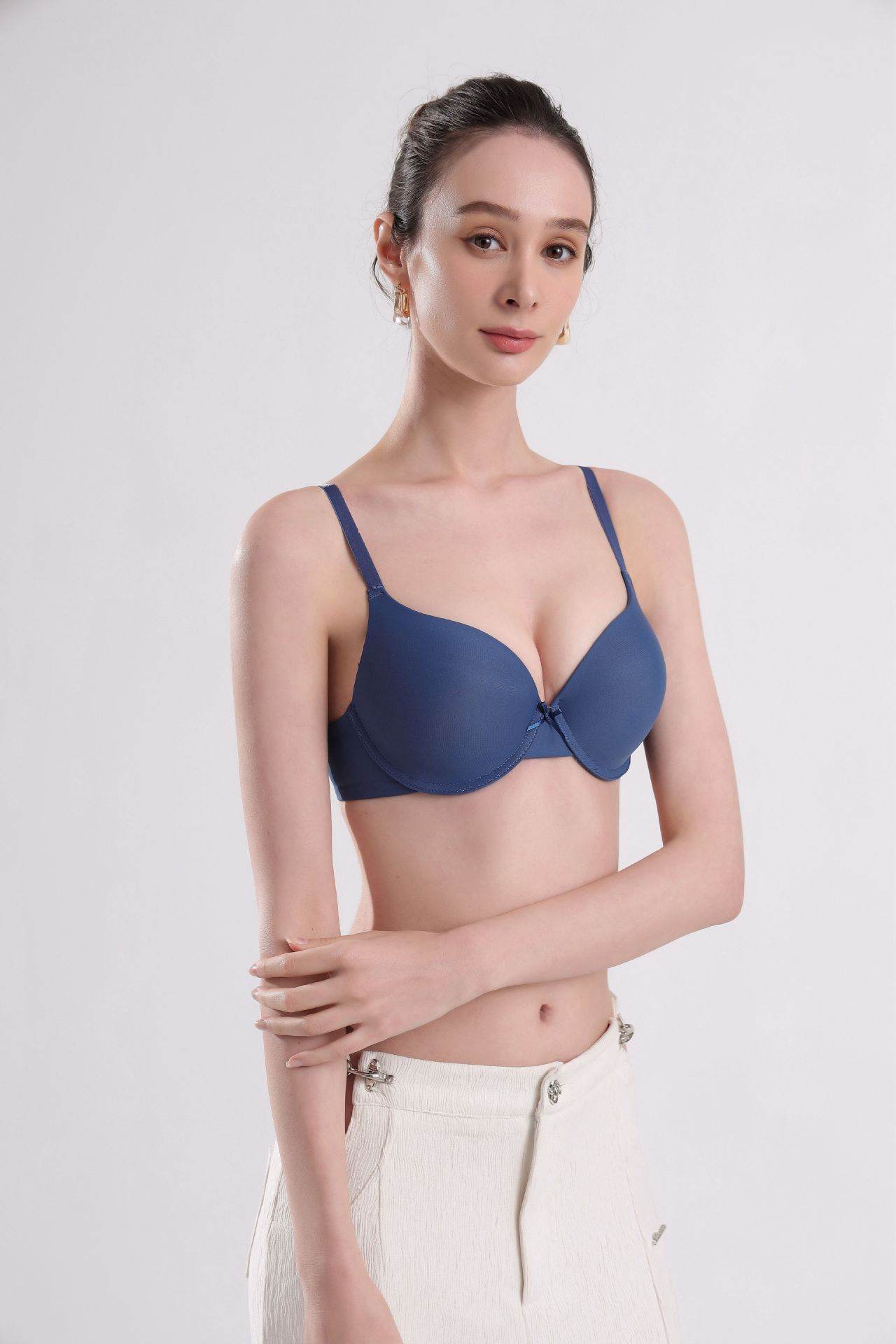 Women's Underwear French Hook And Eye Closure With Steel Ring Gathering Bra - MYLUXURY LANE ENTERPRISE