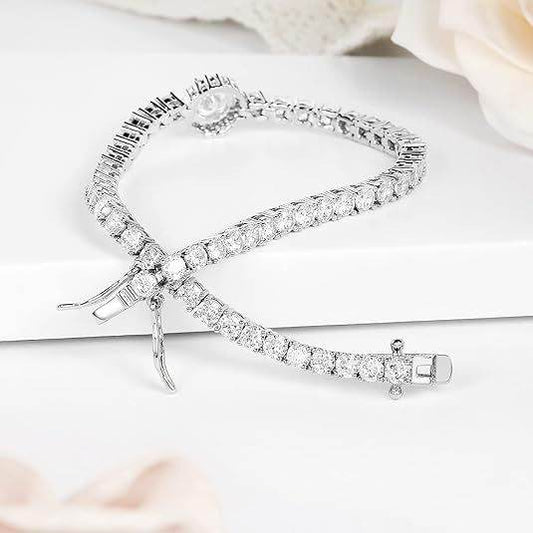 Classic 18K Gold Electroplated Zircon High-grade Tennis Bracelet Full Diamond European And American Hip Hop Style Personality - MYLUXURY LANE ENTERPRISE
