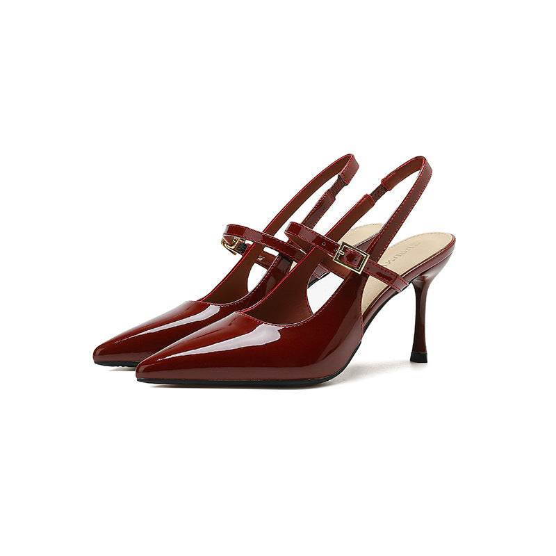 French Style Temperament Hollow High Heels Sandals Shallow Mouth Pointed Toe - MYLUXURY LANE ENTERPRISE