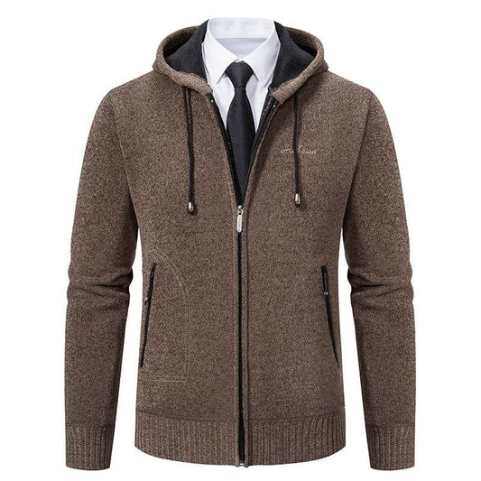 Men's Solid Color Sweater Cardigan Knitted Coat - MYLUXURY LANE ENTERPRISE