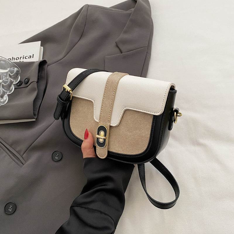 Retro Casual Bag Female Fashion Color Contrast - MYLUXURY LANE ENTERPRISE
