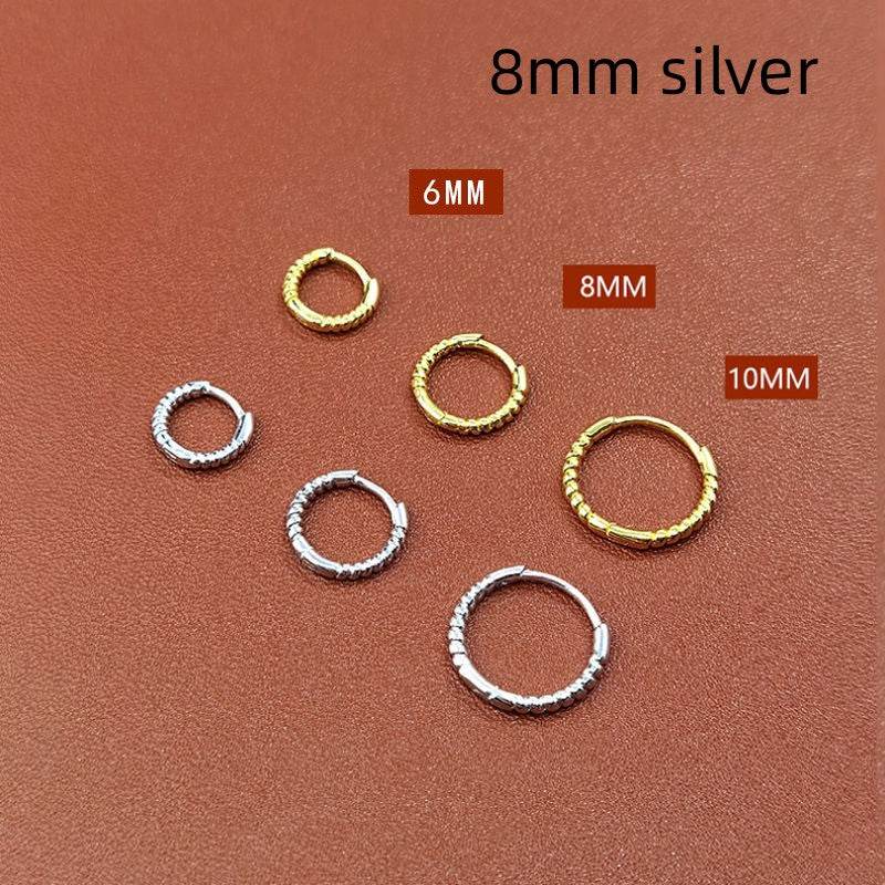 Special Interest Light Luxury Design Rounded Edge Zircon Earrings - MYLUXURY LANE ENTERPRISE