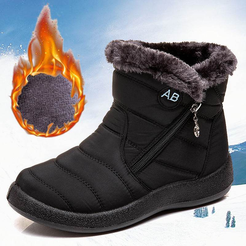 Waterproof Snow Boots Plush Warm Winter Shoes Casual Lightweight Ankle Boots - MYLUXURY LANE ENTERPRISE