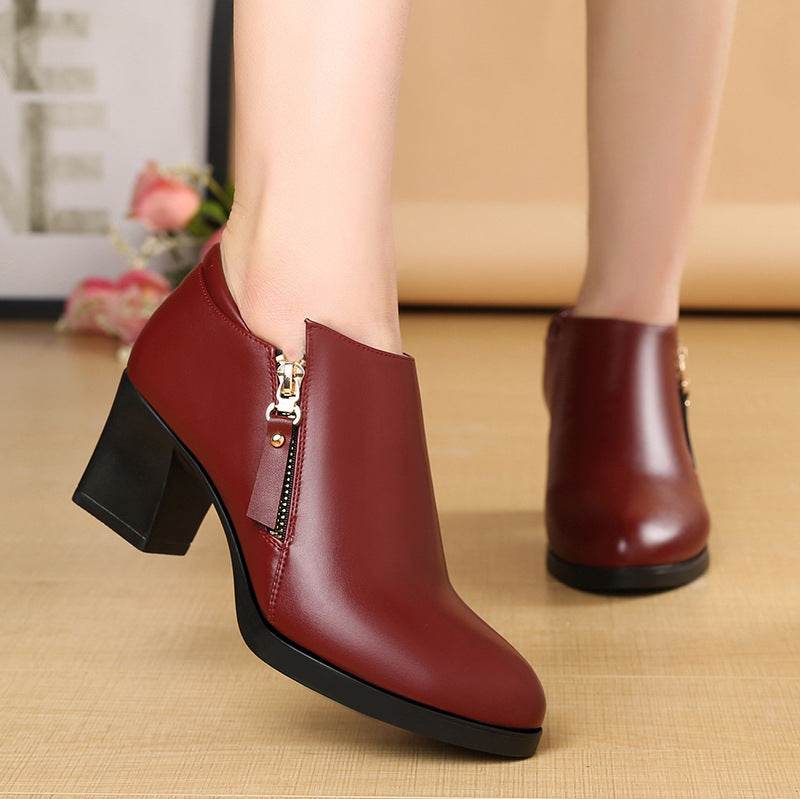 Fashion Personality Autumn Soft Leather Ladies Shoes - MYLUXURY LANE ENTERPRISE